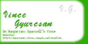 vince gyurcsan business card